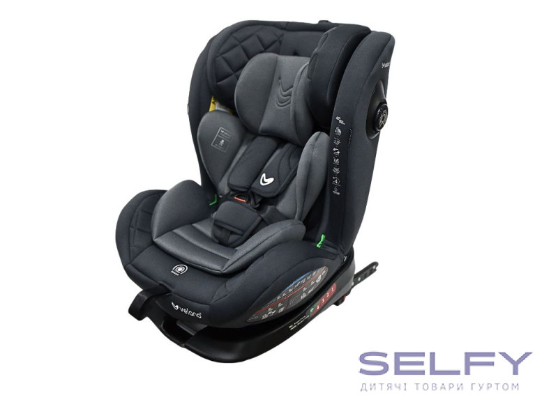 Автокресло VELANO Aura 360° i-Size 40–150 см, ISOFIX, grey, Фото 3