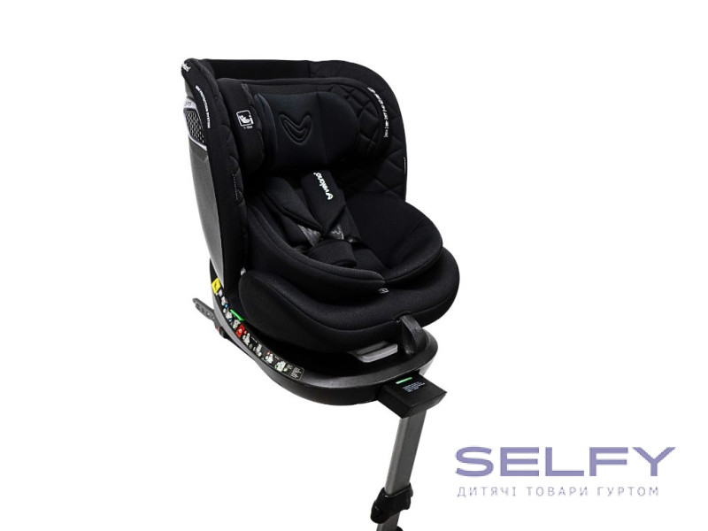 Автокрісло VELANO Vento 360° i-Size 40–150 см, ISOFIX + опорна нога, black, Фото 3