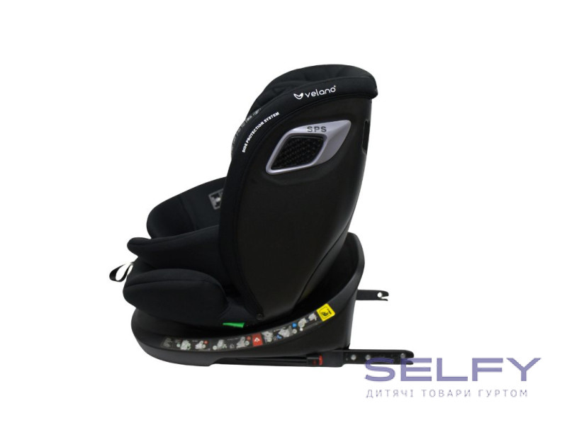 Автокрісло VELANO Vento 360° i-Size 40–150 см, ISOFIX + опорна нога, black, Фото 5
