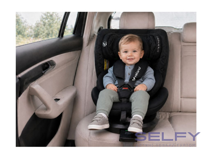 Автокресло VELANO Vento 360° i-Size 40–150 см, ISOFIX + опорная нога, black, Фото 8