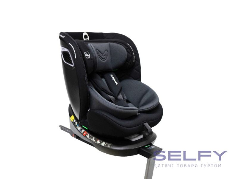 Автокресло VELANO Vento 360° i-Size 40–150 см, ISOFIX + опорная нога, grey, Фото 3