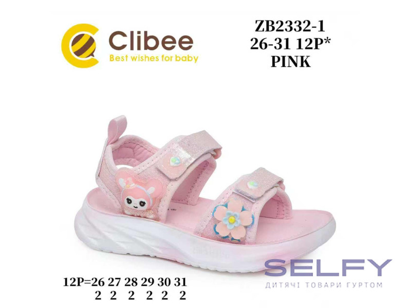 Босоніжки дитячі Clibee ZB2332-1 pink 26-31, Фото 1