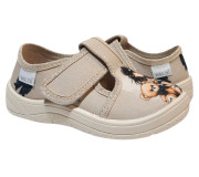 Галя 24-30 бежева, бежева підошва, дівчинка з ведмедиком по-розмірно