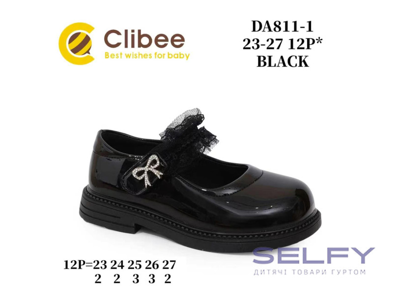 Туфли Clibee DA811-1 black 23-27, Фото 1