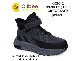 Черевики дитячі Clibee GC90-2 grey-black 33-38