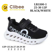 Кросівки дитячі Clibee LB3300-1 black-white 25-30