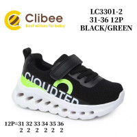 Кросівки дитячі Clibee LB3301-2  black-green 31-36