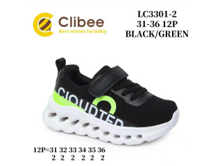 Кросівки дитячі Clibee LB3301-2  black-green 31-36
