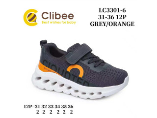 Кросівки дитячі Clibee LB3301-6 grey-orange 31-36