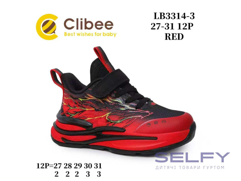 Кросівки дитячі Clibee LB3314-3 red 27-31, Фото 1
