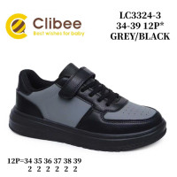 Кросівки дитячі Clibee LC3324-3 grey-black 34-39