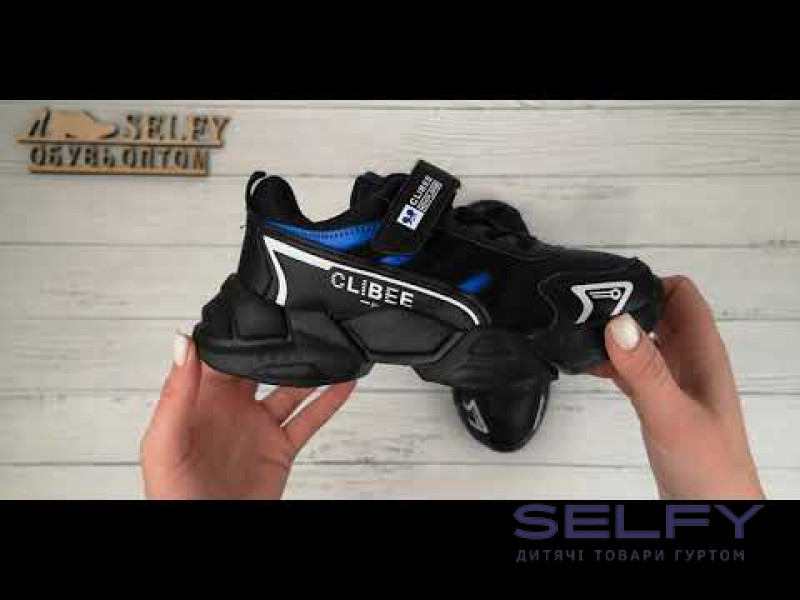 Кроссовки детские Clibee E-80 black-blue 32-37, Фото 3