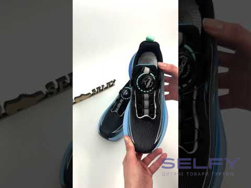 Кроссовки детские Apawwa ABC1513R black-navy 33-38, Фото 3