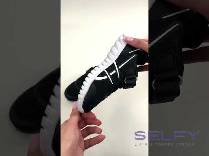 Кросівки дитячі Apawwa ABC2263P black-white 32-37, Фото 3