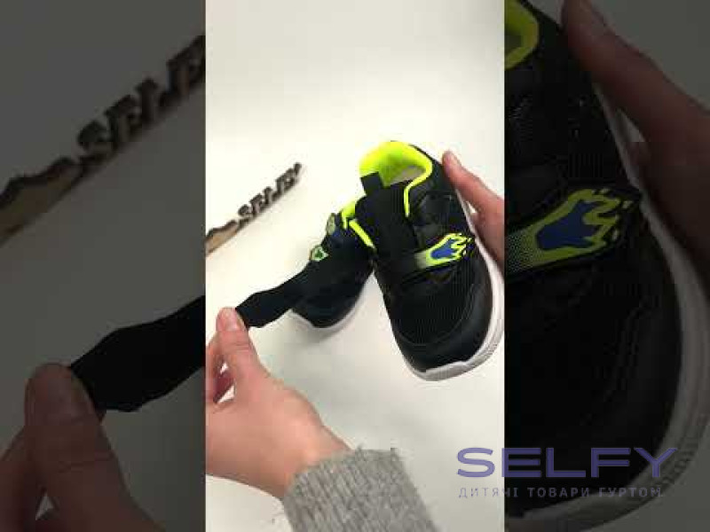 Кросівки Apawwa ABC1372P black-green 20-25, Фото 3