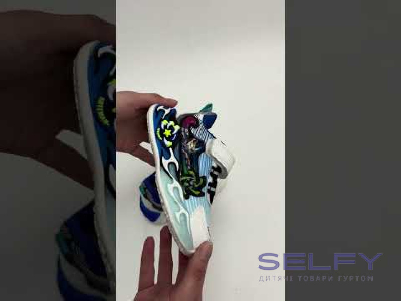 Кросівки дитячі Clibee EA671 white-royal LED 22-27, Фото 3