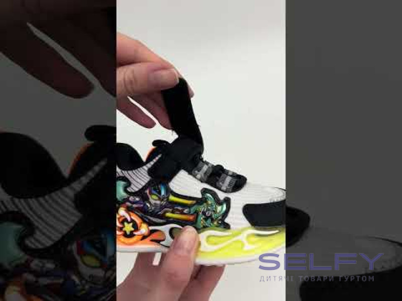 Кросівки дитячі Clibee EA671 black-orange LED 22-27, Фото 3