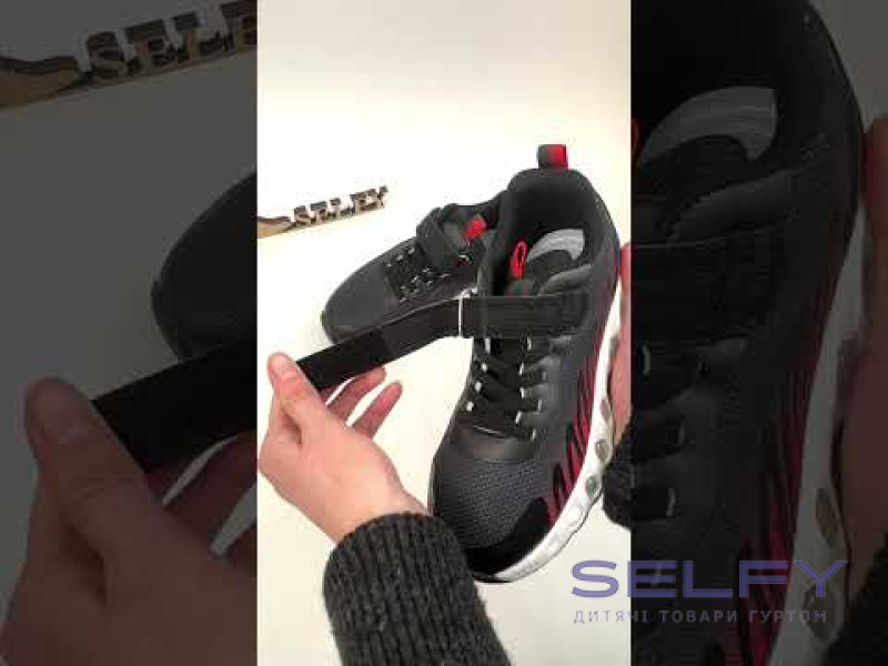 Кроссовки детские Clibee LB1182-2 black-red 25-30, Фото 3