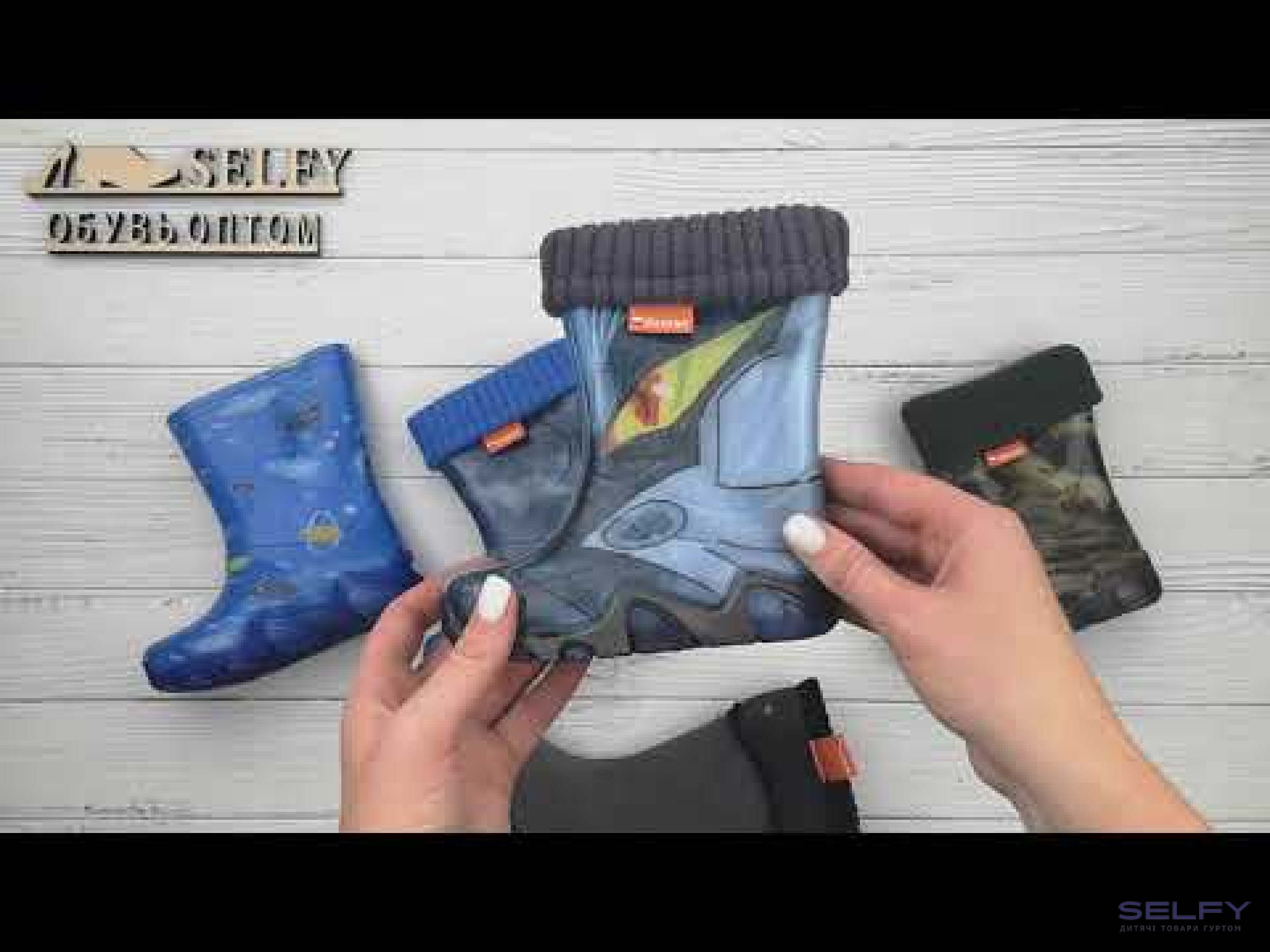 Резинові чобітки Stormer lux print джинс, зірка 20-27, Фото 4