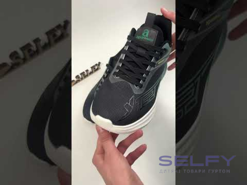 Кроссовки детские Apawwa ABC1543R black-green 38-43, Фото 3