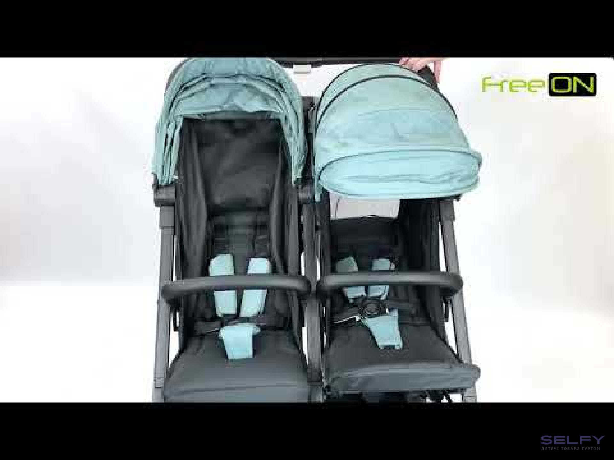 Коляска для дитини прогулянкова FreeON Active TWIN, сіра, Фото 10