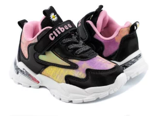 Кросівки дитячі Clibee E-96 black-pink 21-26