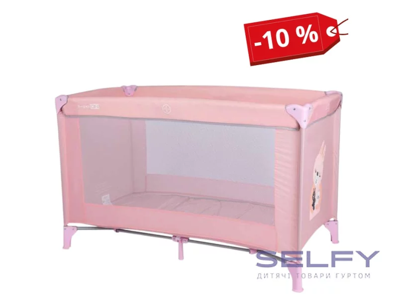 Кровать-манеж детская FreeON Travel Love Pink, Фото 1