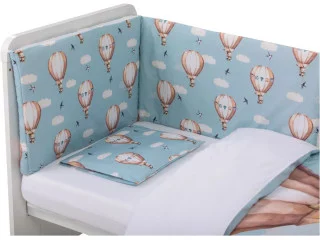 Комплект детского постельного белья Bubaba by FreeON FLYING BUNNY BLUE (6 шт.)