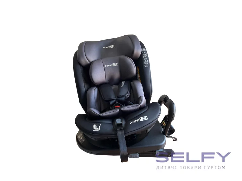 Автокресло FreeON EPIC, поворотность 360 °, iSize 40-150 см, темно-серый, Фото 3