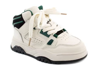 Хайтопы детские Apawwa T846 white-green 26-31