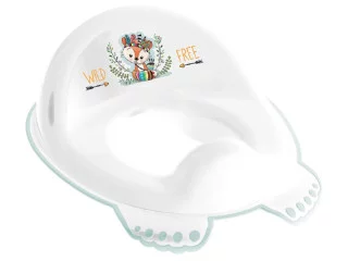 Накладка дитяча антиковзка  на сидіння унітазу WILD&FREE LITTLE FOX white green