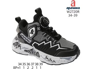 Кросівки дитячі Apawwa W2720R black-white 34-39