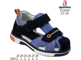 Босоніжки дитячі Apawwa S3306P navy-orange 23-28