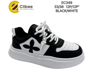 Кросівки дитячі Clibee EC349 black-white 33-38