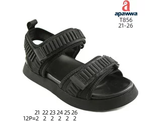 Босоніжки дитячі Apawwa T856 black 21-26