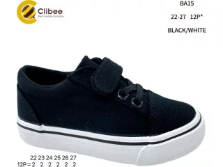 Кеди дитячі Clibee BA15 black-white 22-27