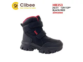 Черевики зимові Clibee HB353 black-red 26-31 по-розмірно