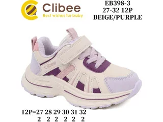 Кросівки дитячі Clibee EB398 beige-purple 27-32