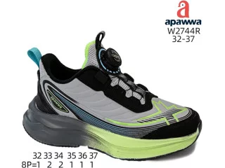 Кросівки дитячі Apawwa W2744R black-green 32-37