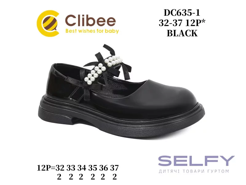 Туфлі Clibee DC635 black 32-37, Фото 1