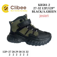 Черевики дитячі Clibee KB581 black-a.green 27-32