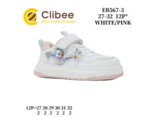 Кросівки дитячі Clibee EB567 white-pink 27-32