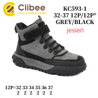 Черевики дитячі Clibee KC593 grey-black 32-37