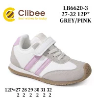 Кросівки дитячі Clibee LB6620 grey-pink 27-32