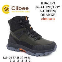 Черевики зимові Clibee HD611 a.green/orange 36-41
