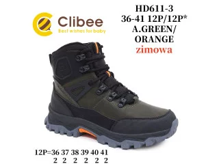 Черевики зимові Clibee HD611 a.green/orange 36-41