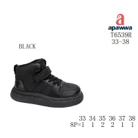 Хайтопи дитячі Apawwa T65389R black 33-38