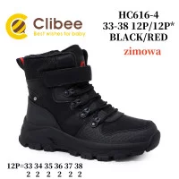 Черевики зимові Clibee HC616 black-red 33-38