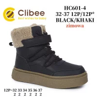 Черевики зимові Clibee HC601-4 black-khaki 32-37